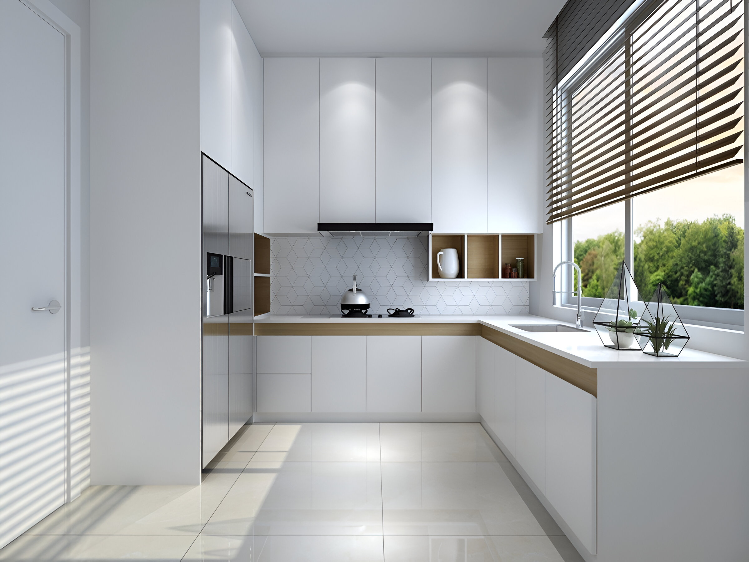 L Shape Modular Kitchen Design